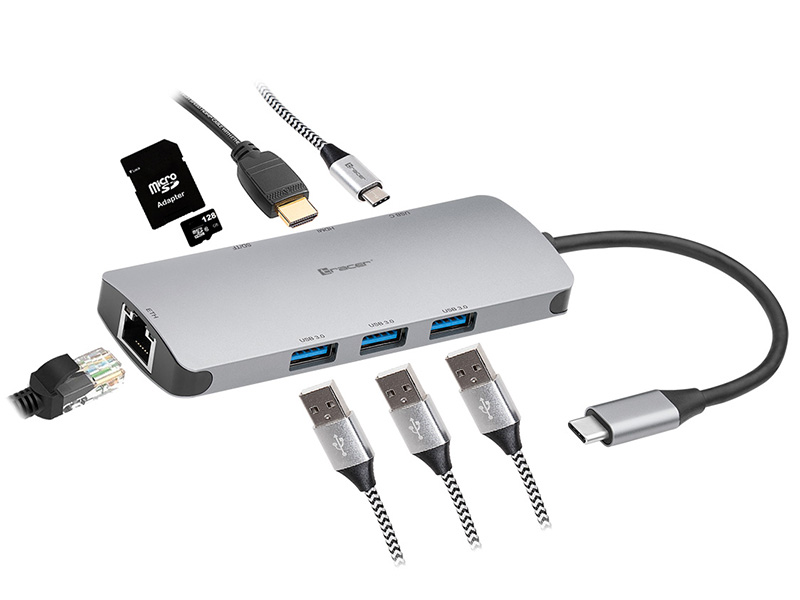 TRACER adapter A-1, USB-C, HDMI 4K, USB 3.1, PDW 100 W